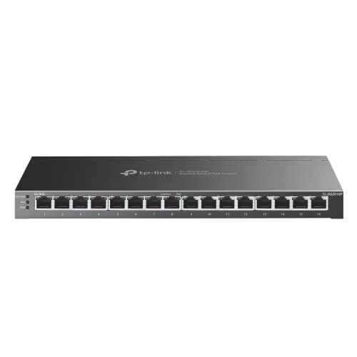 TP-Link Omada SG2016P | 16 Port Gigabit Smart Managed PoE Switch | 8 PoE+ Port @120W | Support Omada SDN | PoE Recovery | IPv6 | Static Routing | L2/L3/L4 QoS | 5 Year Manufacturer Warranty