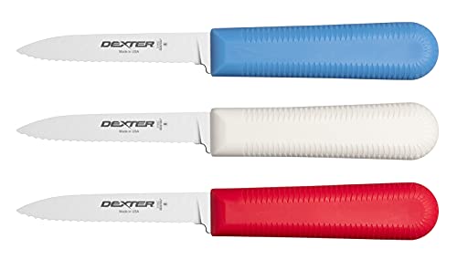 Dexter-Russell Sani-Safe S104SC-3RWC S104 Scalloped Paring Knife with Polypropylene Handle (Pack of 3)