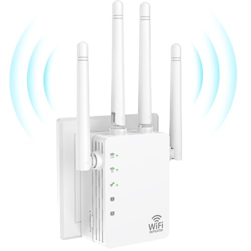 WiFi Extenders Signal Booster for Home Long Range Up to 12880 sq. ft & 105 Devices, WiFi Extender Signal Booster, Internet Extender WiFi Booster, Long Range WiFi Extender, 1200Mbps WiFi Extender