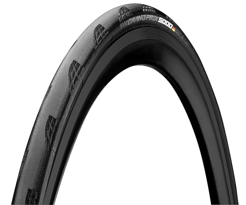 Continental Grand Prix 5000 bicycle tire - 700 x 25, clincher, folding, black, BlackChili, Vectran Breaker, LazerGrip, ACT