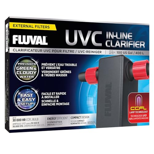 Fluval in Line UVC Clarifier for Aquarium Filters