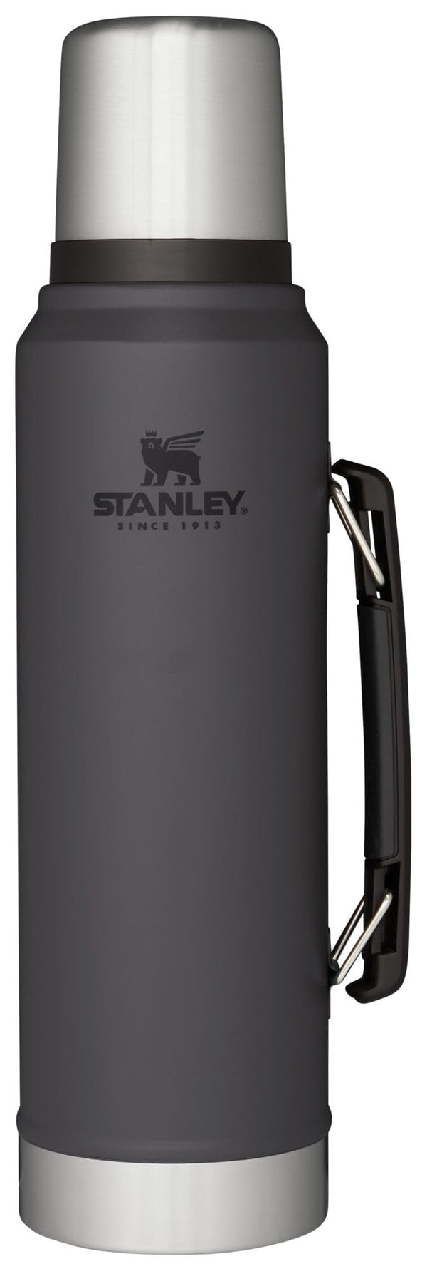 Stanley Classic Vacuum Insulated Wide Mouth Bottle - Matte Black - BPA-Free 18/8 Stainless Steel Thermos for Cold & Hot Beverages - 1.1 QT