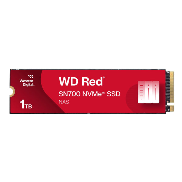 Western Digital 1TB WD Red SN700 NVMe Internal Solid State Drive SSD for NAS Devices - Gen3 PCIe, M.2 2280, Up to 3,430 MB/s - WDS100T1R0C