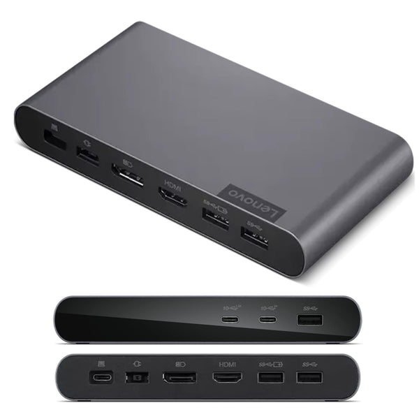 Lenovo Docking Station USB-C Universal Business Dock – Dual Display (1 DP 1.4 & 1 HDMI 2.0) – 65W Charging for Laptop (90W Power Adapter Included) – 3X USB-A & 2X USB-C Ports – Windows Compatible