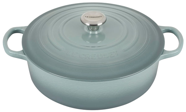 Le Creuset Enameled Cast Iron Signature Round Wide Dutch Oven, 6.75 qt., Sea Salt