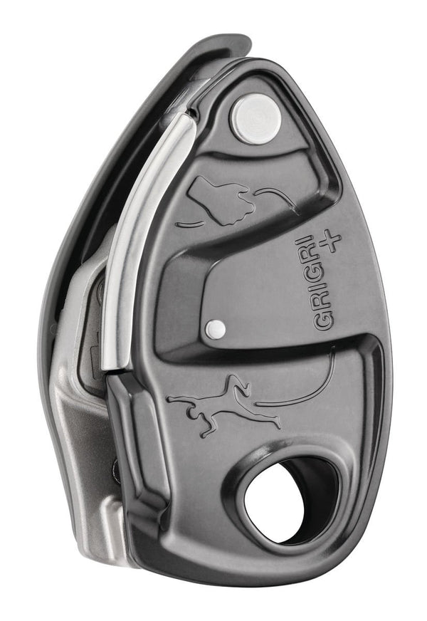 Petzl GRIGRI + Belay Device With Cam-Assisted Blocking and Anti-Panic Handle, Suitable for Learners and Intensive Use - Grey