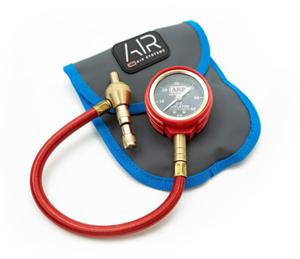 ARB ARB505 Deflator Kit 10-60 PSI Tire Pressure Gauge Rapid Air Down Offroad Kit With Recovery Gear Pouch (PSI)