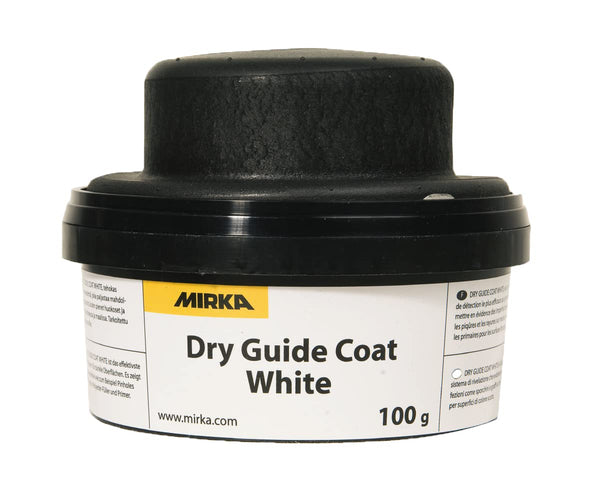 Mirka Dry Guide Coat White with Applicator 100g to use for dark colour surfaces