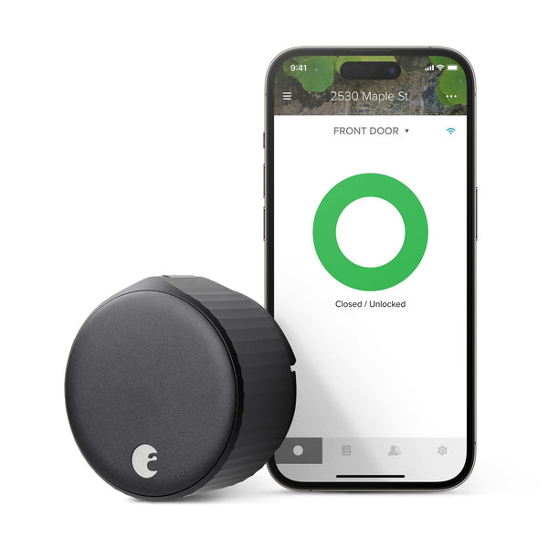 August Home AUG-SL05-M01-G01 August Wi-Fi, (4th Generation) Smart Lock, Matte Black