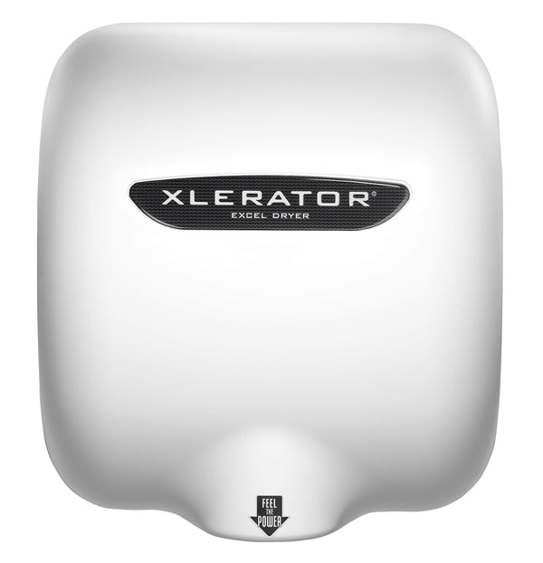 XLERATOR XL-BW Automatic High Speed Hand Dryer with White Thermoset (BMC)Cover and 1.1 Noise Reduction Nozzle, 12.5 A, 110/120 V