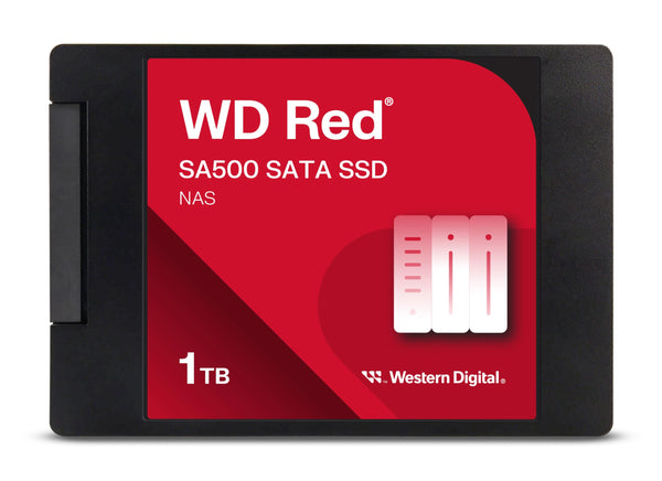 Western Digital 1TB WD Red SA500 NAS 3D NAND Internal SSD - SATA III 6 Gb/s, 2.5"/7mm, Up to 560 MB/s - WDS100T1R0A, Solid State Hard Drive