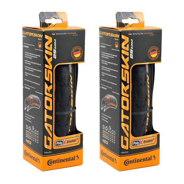 Continental GatorSkin DuraSkin Tire, 2-Count (Folding, 700 x 25mm), Black