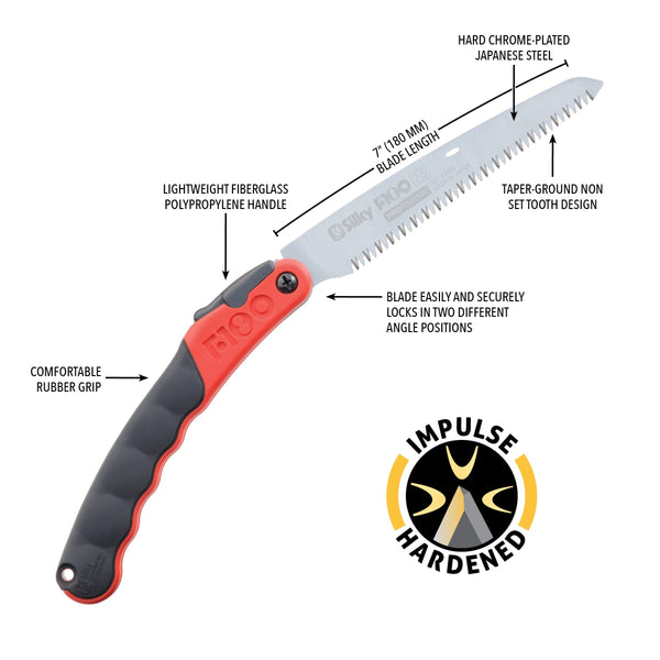 Silky Professional F180 180mm Folding Saw Large Teeth (143-18)