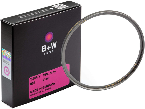 B + W Clear Protection Filter for Camera Lens – Ultra Slim Titan Mount (T-PRO), 007, HTC, 16 Layers Multi-Resistant and Nano Coating, Photography Filter, 72 mm