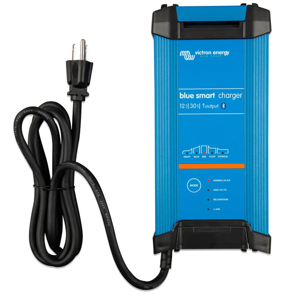 Victron Energy Blue Smart IP22 Smart Car Battery Charger 12V 30A, Trickle Charger, Float Charger and Desulfator for Motorcycle, ATV, RV, Lithium and Deep Cycle Batteries